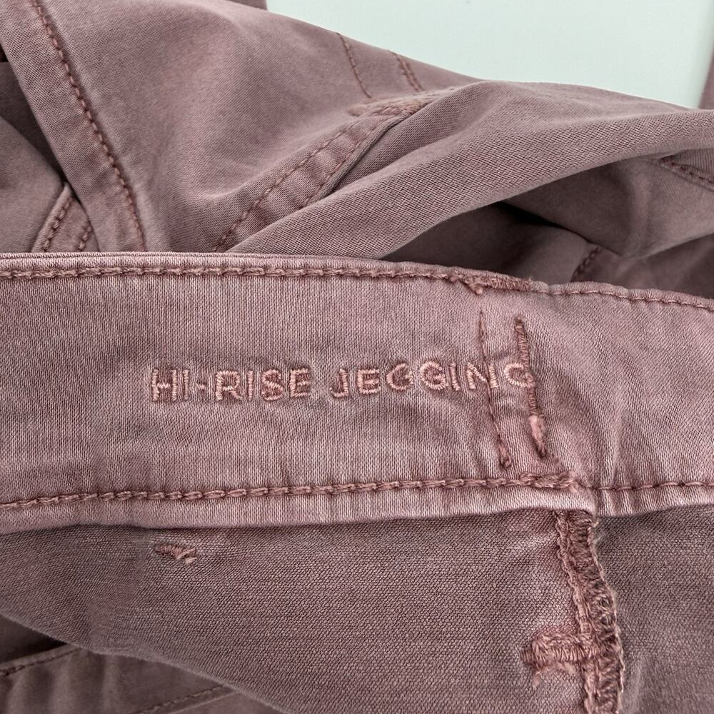 American Eagle Women’s 18 High Rise Jegging Next Level Stretch Mauve Tie Waist - Picture 6 of 9